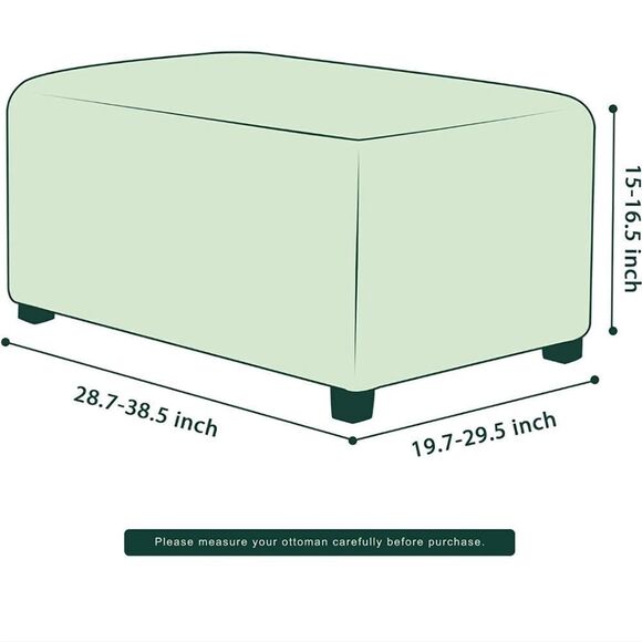 XL Ottoman slip cover Navy - Picture 3 of 3